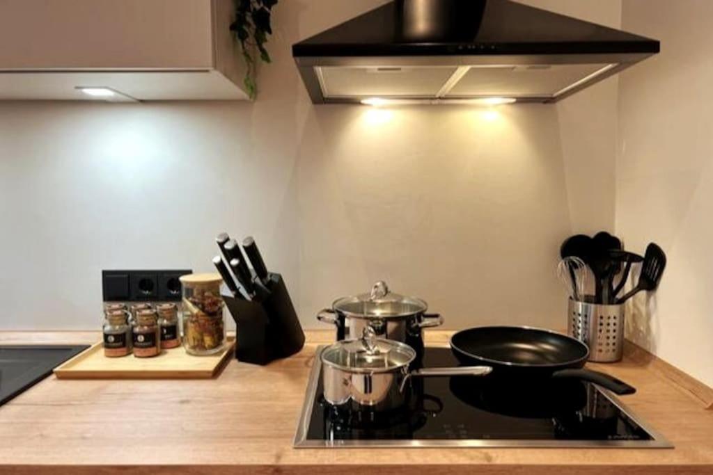 Soul-Apartment Terrasse Privat-Parkplatz Boxspringbett 55Zoll Tv Wlan 莱比锡 外观 照片