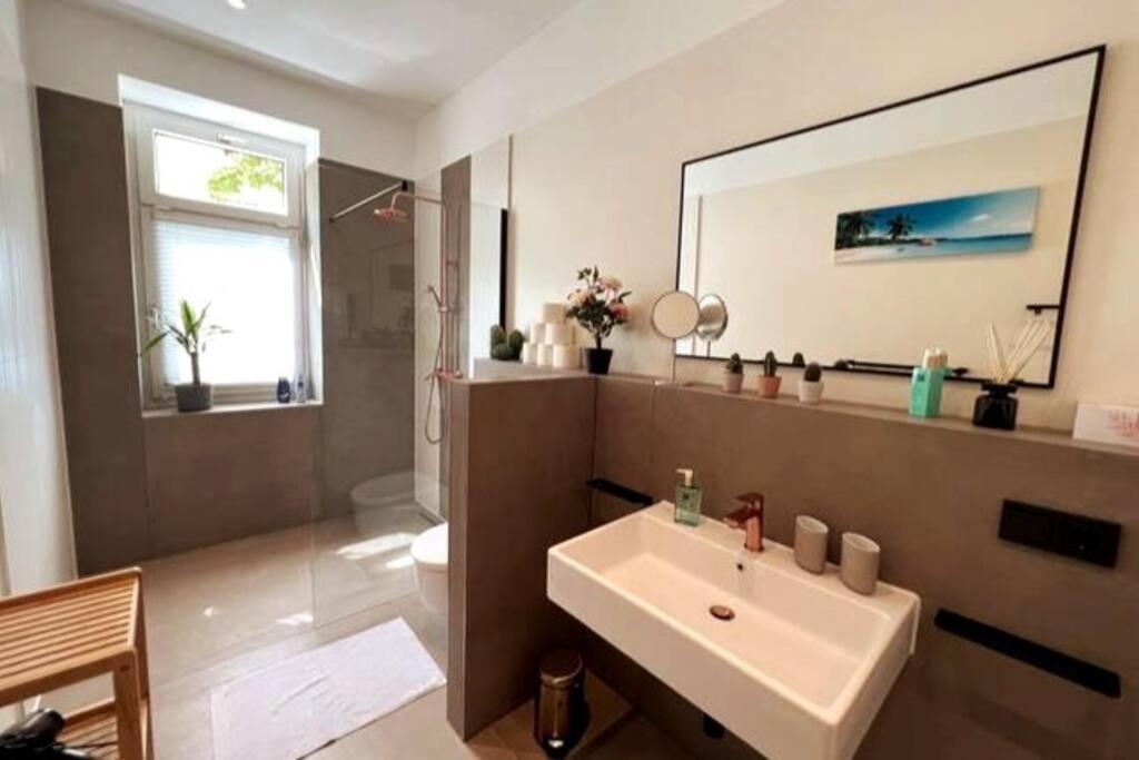 Soul-Apartment Terrasse Privat-Parkplatz Boxspringbett 55Zoll Tv Wlan 莱比锡 外观 照片
